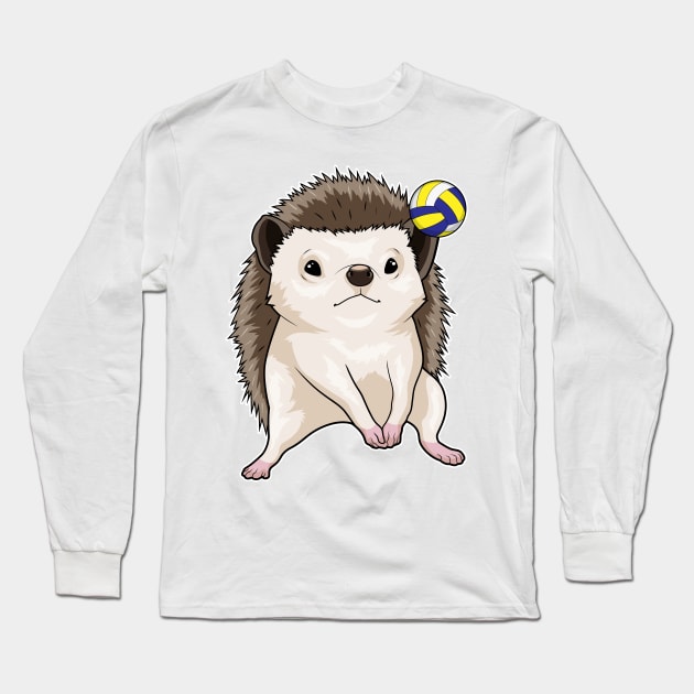 Hedgehog Volleyball player Volleyball Long Sleeve T-Shirt by Markus Schnabel